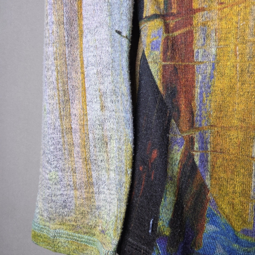 French Dressing Jeans Artistic Multicolor Cowl Neck Sweater - Picture 7 of 8